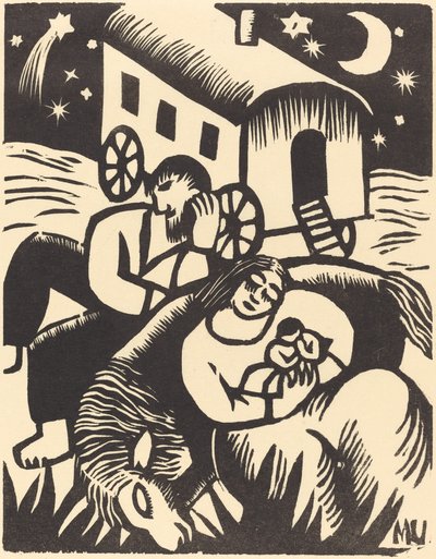 Vilande zigenare, 1918. av Maria Uhden