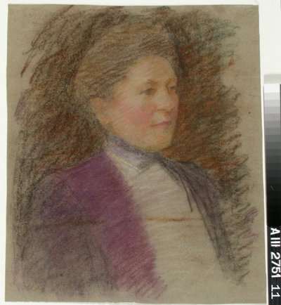 Porträtt av fröken Anna Wiik, studie av Maria Wiik