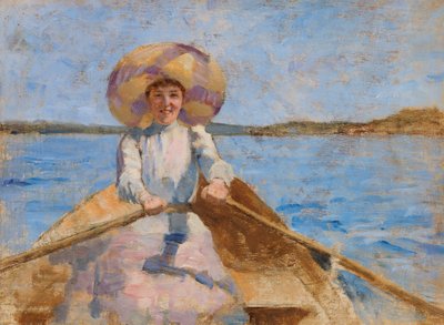 Roddande kvinna, skiss av Maria Wiik