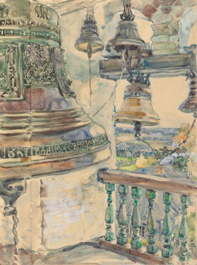 Utsikt från klockstapeln i Savino-Storozhevsky-katedralen, nära Zvenigorod, 1891 av Maria Yakunchikova