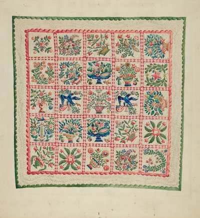 Quilt lampett av Marian Curtis Foster