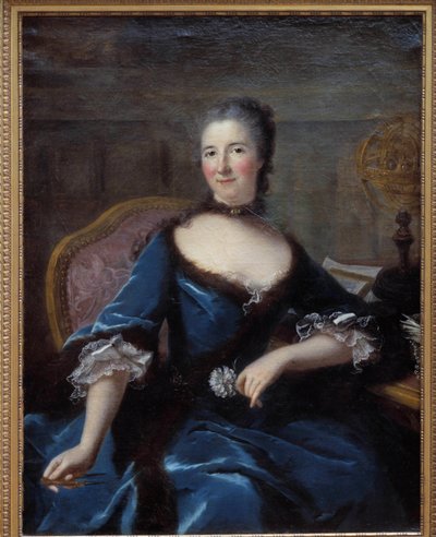 Porträtt av Gabrielle Emilie de Breteuil, Marquise (Madame) du Chatelet (1706-1749) Marquise Le Tonnelier de Breteuil 