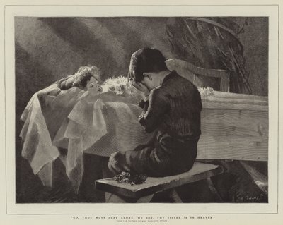 Gå, du måste leka ensam, min pojke, din syster är i himlen av Marianne Stokes