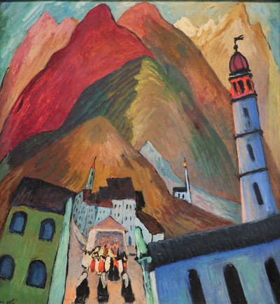 1924 Werefkinprocessionen nära Ascona av Marianne von Werefkin
