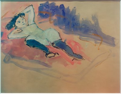 Helene med blå strumpor av Marianne von Werefkin