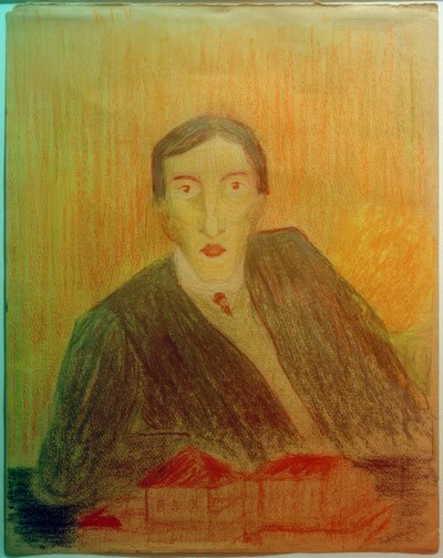 Porträtt med arkitektonisk modell av Marianne von Werefkin