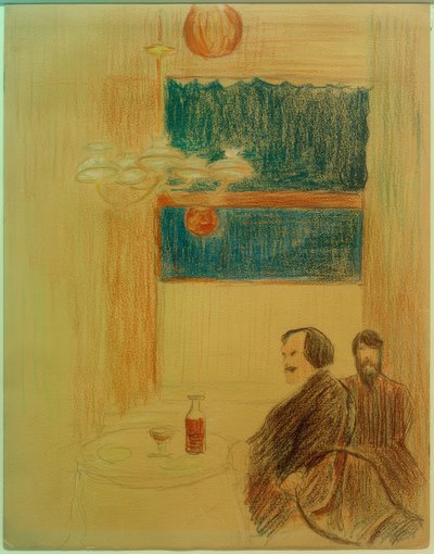 Två män på krogen av Marianne von Werefkin