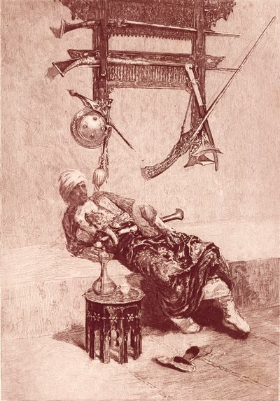 Moor of Tangier (gravyr) av Mariano (after) Fortuny