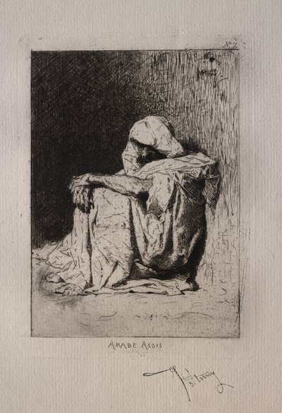 Sittande arab av Mariano Fortuny y Marsal