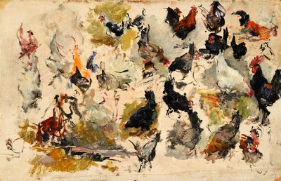 Roosters Study, 1869. av Marià Fortuny