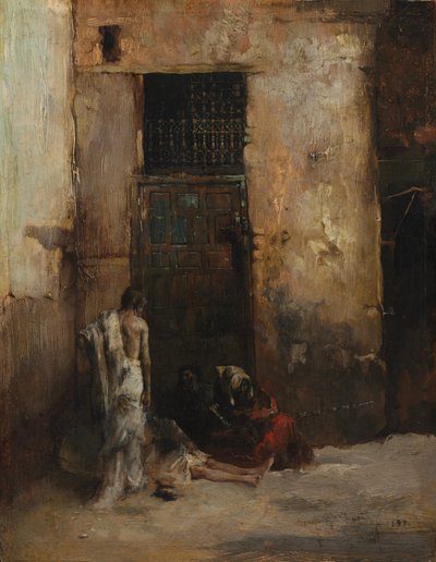Tiggare vid en dörr, 1870. av Mariano Fortuny y Carbó