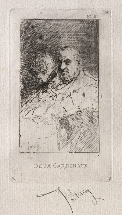 Två kardinaler. av Mariano José María Bernardo Fortuny y Carbó