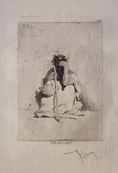 Hukande tiggare. av Mariano Fortuny y Carbó