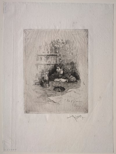 Porträtt av Zamacois. av Mariano José María Bernardo Fortuny y Carbó