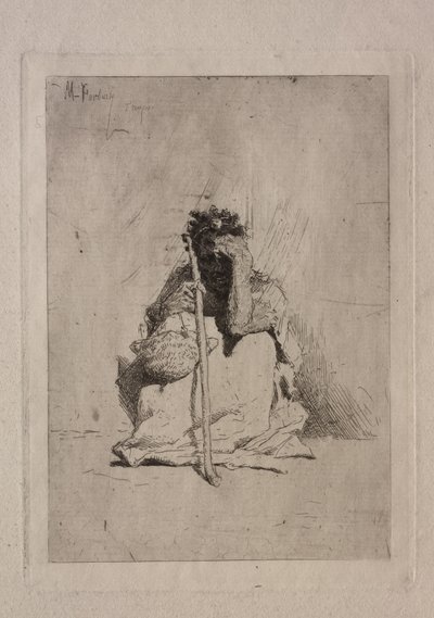 Sittande tiggare. av Mariano José María Bernardo Fortuny y Carbó