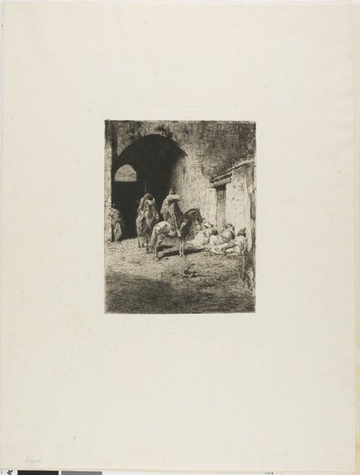 Vakt vid kasbah i Tetuan av Mariano Fortuny y Marsal
