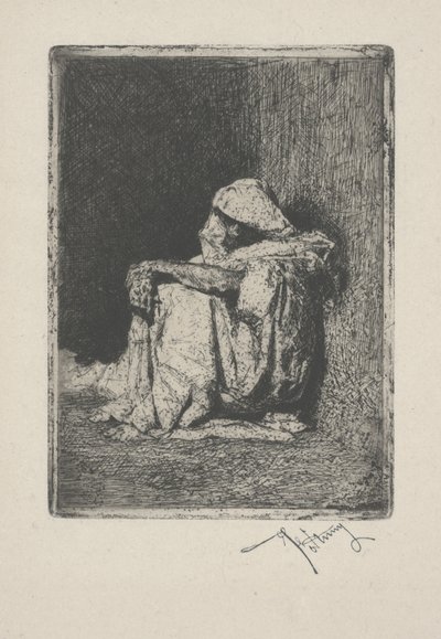 Sittande Arab, eller Arabe assise av Mariano José María Bernardo Fortuny y Carbó