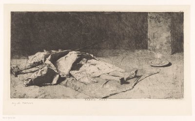 Död kropp av en kabyle Kabyle mort (titel på objekt) av Mariano José María Bernardo Fortuny y Carbó