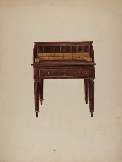 Skrivbord, c. 1940. av Marie Alain