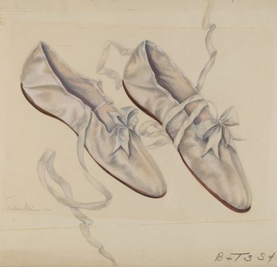 Gåttofflor, ca. 1936. av Marie Alain