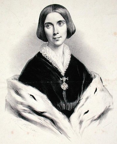 Madame Catinka de Dietz (litho) av Marie Alexandre (after) Alophe
