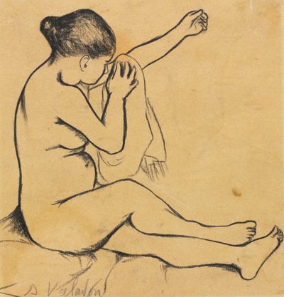 Sittande kvinnlig naken, första tredje 1900-talet. av Marie Clementine (Suzanne) Valadon