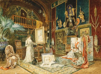 Sarah Bernhards studio, 1885 av Marie Desire Bourgoin