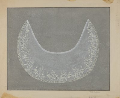 Broderad krage, ca. 1936. av Marie Famularo