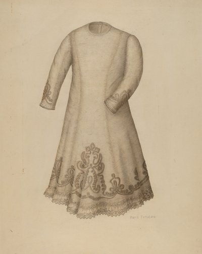 Spädbarnsklänning, ca. 1938. av Marie Famularo