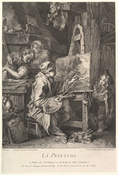 Målning, 1752. av Marie Madeleine Igonet