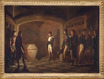 Napoleon före Fredrik den stores grav, av Ponce-Camus, Marie Nicola av Marie Nicolas Ponce Camus