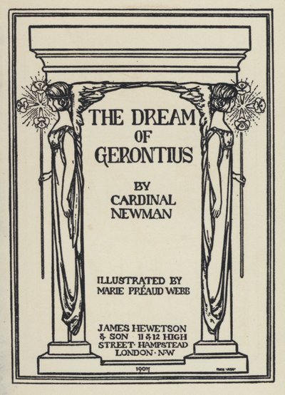 Illustration till The Dream of Gerontius av kardinal Newman (litho) av Marie Preaud Webb