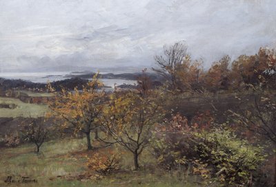 Höst, Nesbyen (olja på duk) av Marie Tannæs