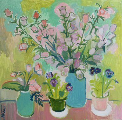 Färgglada blommor i stilleben av Marina Gorkaeva