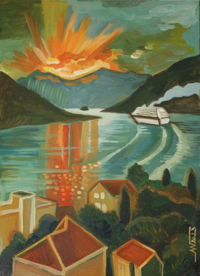 En färgsprakande fjordkryssning i solnedgången av Marina Gorkaeva