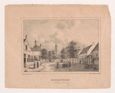 Byutsikt i Amerongen Hoogerwerf i byn Amerongen (titel på objekt) av Marinus Adrianus van Straten