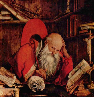 Tyska: St Jerome in the cell av St Jerome in his Cell av Marinus van Reymerswaele