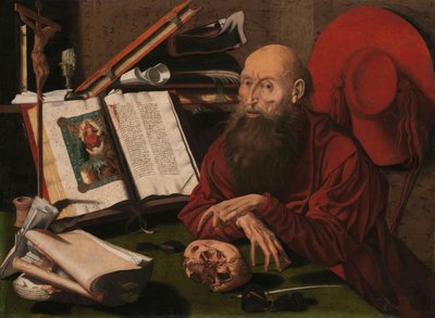 St Jerome i sitt arbetsrum av Marinus van Reymerswale