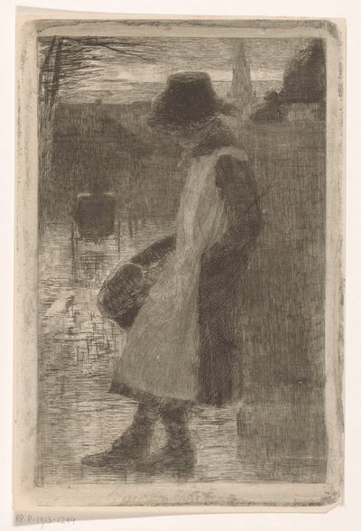Flicka på gatan av Marinus van der Maarel