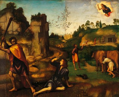 Kain dödar Abel av Mariotto Albertinelli