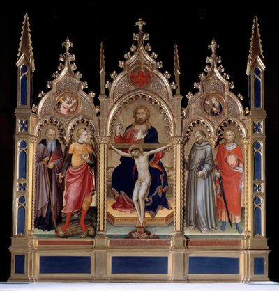 Den heliga treenigheten och de heliga (målning av Mariotto di Nardo
