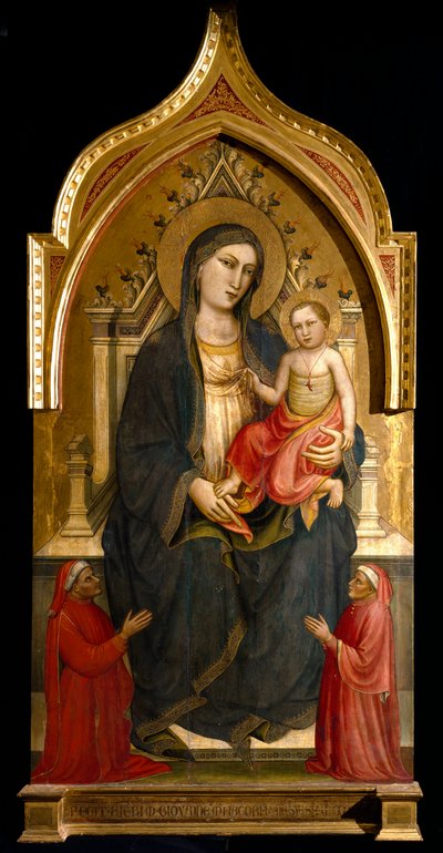 Jungfru med barn Målning av Mariotto di Nardo (1394-1424) 1404 ca. Sön 167,2x92,2 cm Assisi Museum of the Treasury of the Basilica of San Francesco. Perkins College av Mariotto di Nardo