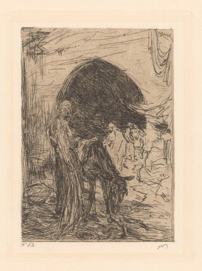 Åsneförare i Konstantinopel av Marius Bauer (signed by artist)