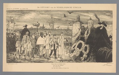 Den holländska etsklubbens begravning (titel på objektet) av Marius Bauer