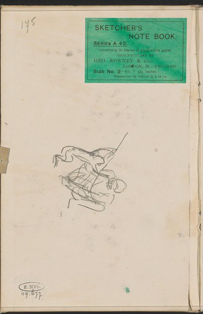 Gehockter Mann mit einem Affen av Marius Bauer