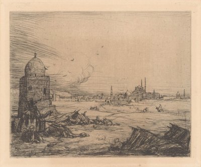 Stadsutsikt med moskéer av Marius Bauer