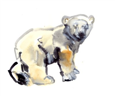Cub, 2015, (akvarell och gouache på papper) av Mark Adlington