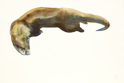 Guld, akvarell på papper (2014) av Mark Adlington