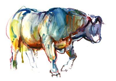 Gravitas, 2010, (akvarell och gouache på papper) av Mark Adlington