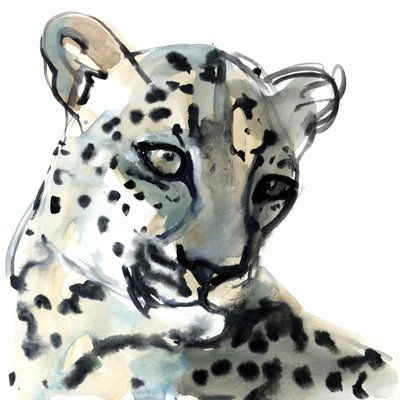 Persiska, 2015, (akvarell på papper) av Mark Adlington